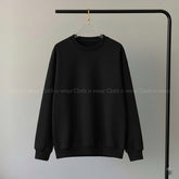 Black plain sweatshirt